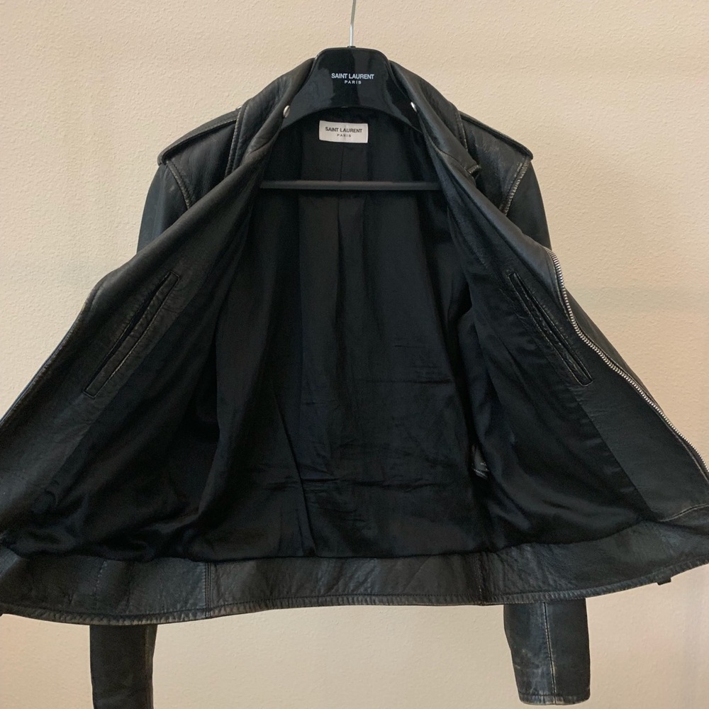 Saint Laurent Vintage L01 Biker Leather Jacket - Picture 4 of 8